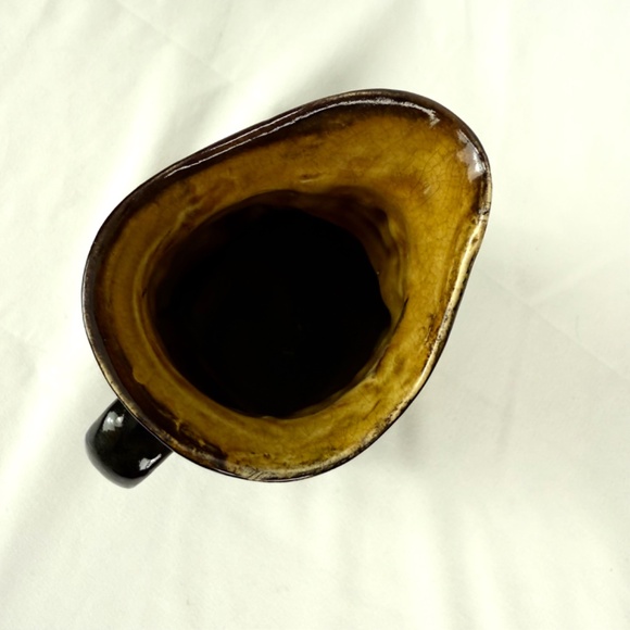 Vintage Sitting Lord Nelson Toby Jug Yellow Brown Glaze Holding Ale Handle - Picture 7 of 13